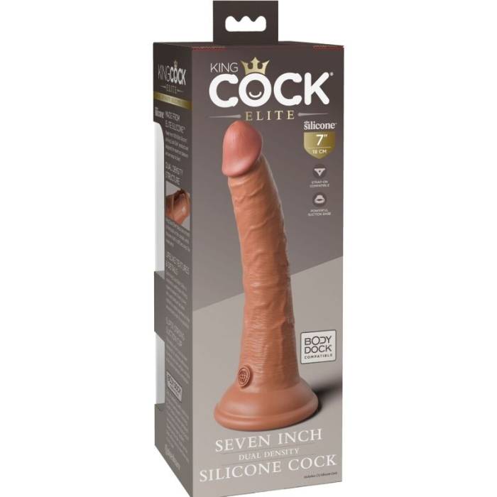 KING COCK ELITE - DILDO DE SILICONE REALISTA 17,8 CM CANDY