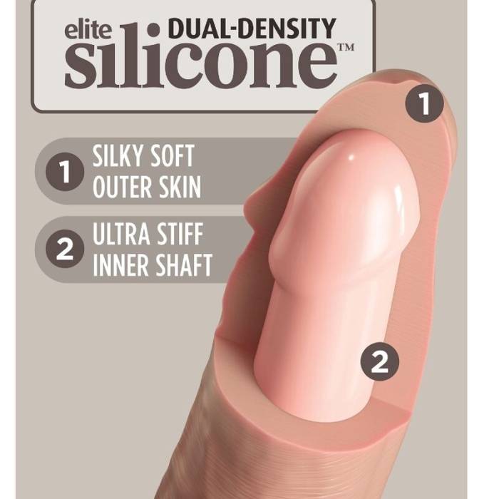 KING COCK ELITE - DILDO SILICONE REALISTA 17,8 CM