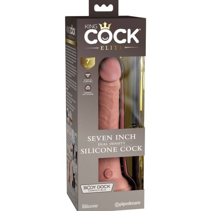 KING COCK ELITE - DILDO SILICONE REALISTA 17,8 CM