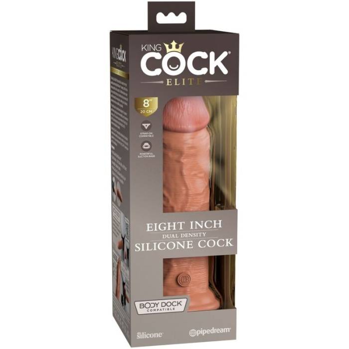 KING COCK ELITE - DILDO DE SILICONE REALISTA 20,3 CM CANDY