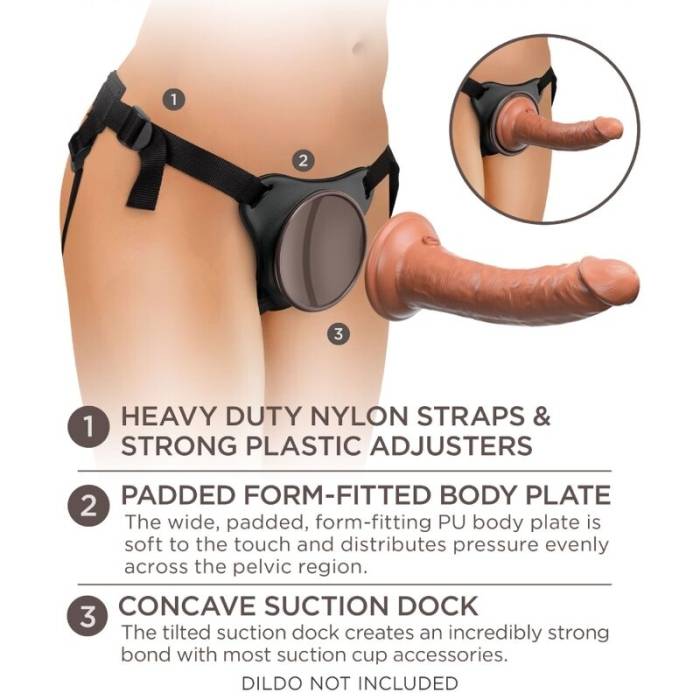 KING COCK ELITE - ARNÊS AJUSTÁVEL E CONFORTÁVEL