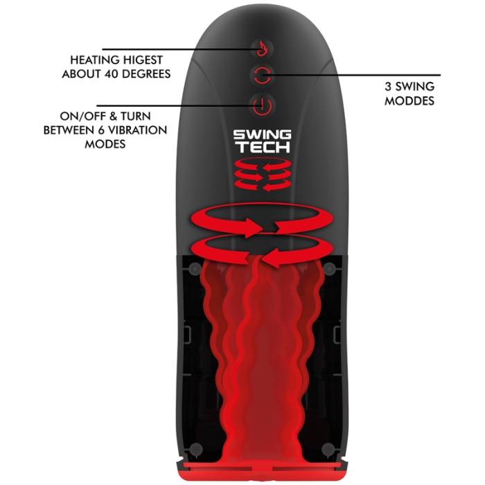 JAMYJOB - SWING-R MASTURBADOR DE CALOR, OSCILAÇÃO E VIBRAÇÃO