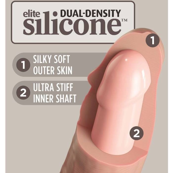 KING COCK ELITE - KIT DE ARNÊS AJUSTÁVEL DELUXE ANEL COM TESTÍCULOS E DILDO 20,3 CM