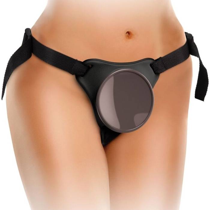 KING COCK ELITE - KIT DE ARNÊS AJUSTÁVEL DELUXE ANEL COM TESTÍCULOS E DILDO 20,3 CM