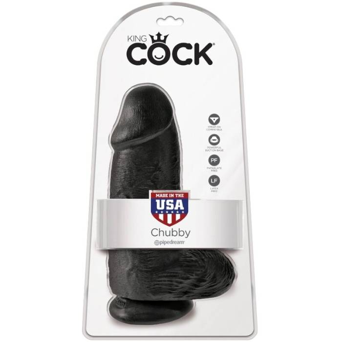 KING COCK - PÊNIS CHUBBY REALISTA 23 CM PRETO