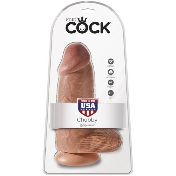 KING COCK - PÊNIS CHUBBY REALISTA 23 CM CARAMELO