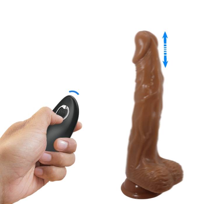 DANÇA - VIBRADOR REALÍSTICO COM VENTOSA DE CONTROLE REMOTO