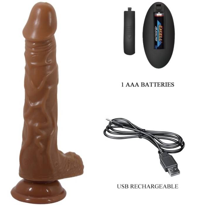 DANÇA - VIBRADOR REALÍSTICO COM VENTOSA DE CONTROLE REMOTO