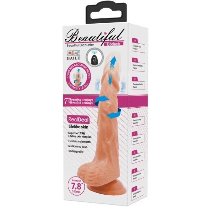 DANÇA - VIBRADOR REALÍSTICO COM VENTOSA DE CONTROLE REMOTO