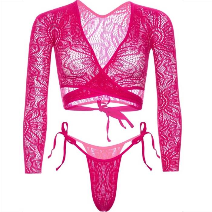 LEG AVENUE - TOP DE RENDA COM TANGA