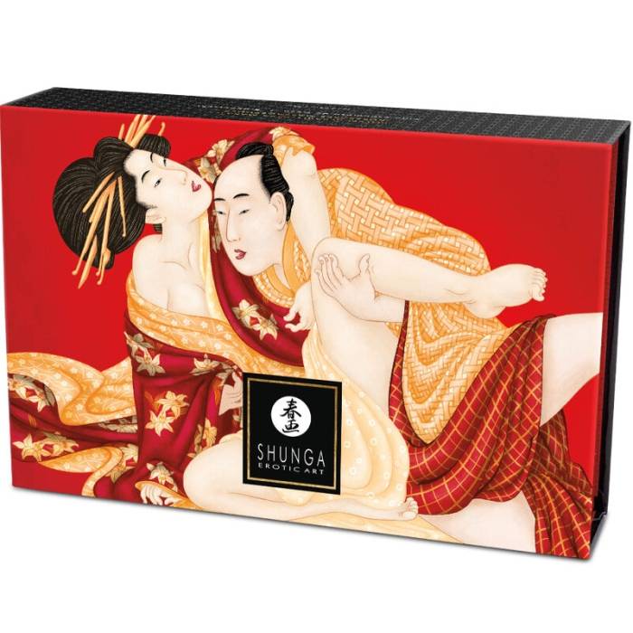 SHUNGA - KIT DE PÓ DE MASSAGEM COMESTÍVEL MORANGO