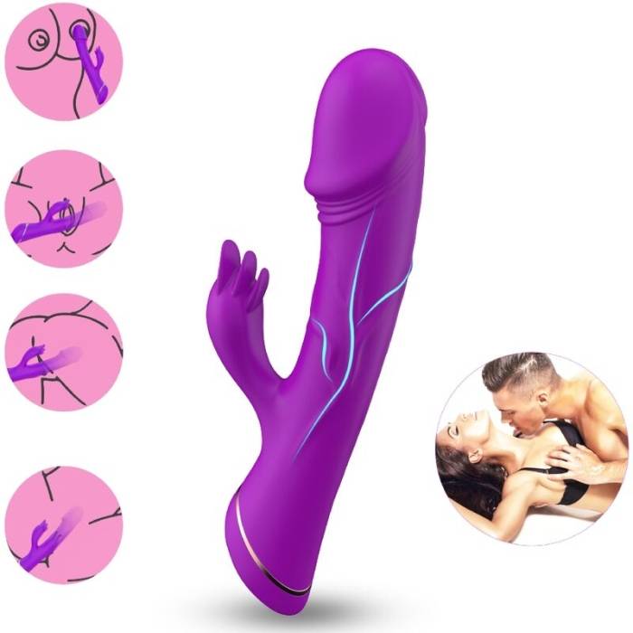 ARMONY - VIBRADOR COELHO SILICONE ROXO