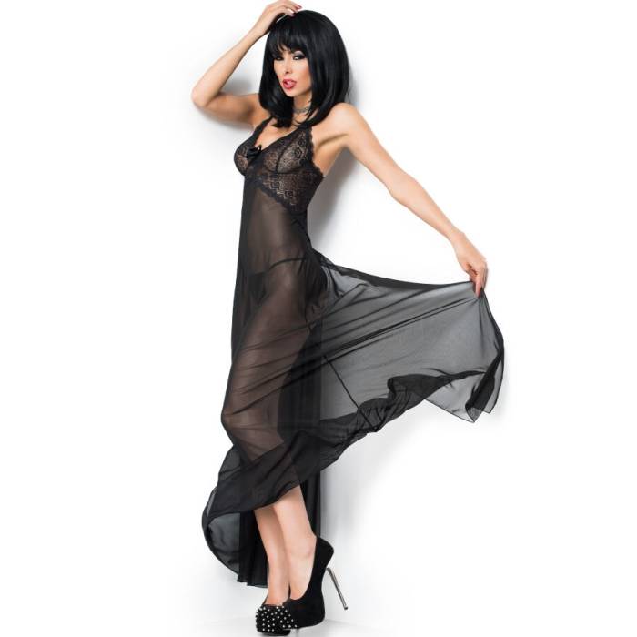 CHILIROSE - CR 3883 BABYDOLL LONGO PRETO S/M