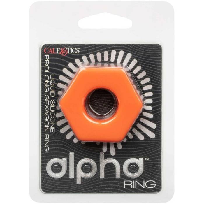 CALIFORNIA EXOTICS - ALPHA ANEL PROLONG SEXAGON LARANJA