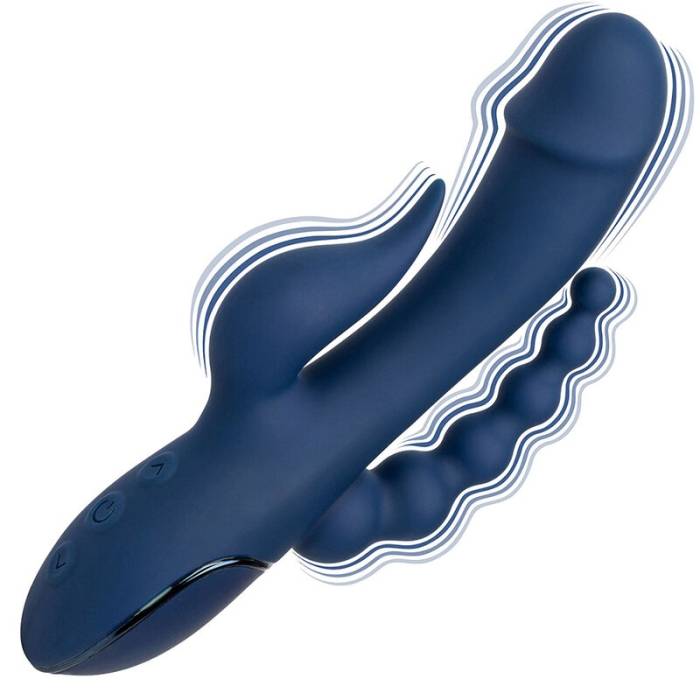CALIFORNIA EXOTICS - VIBRADOR TRIPLO ORGASM AZUL