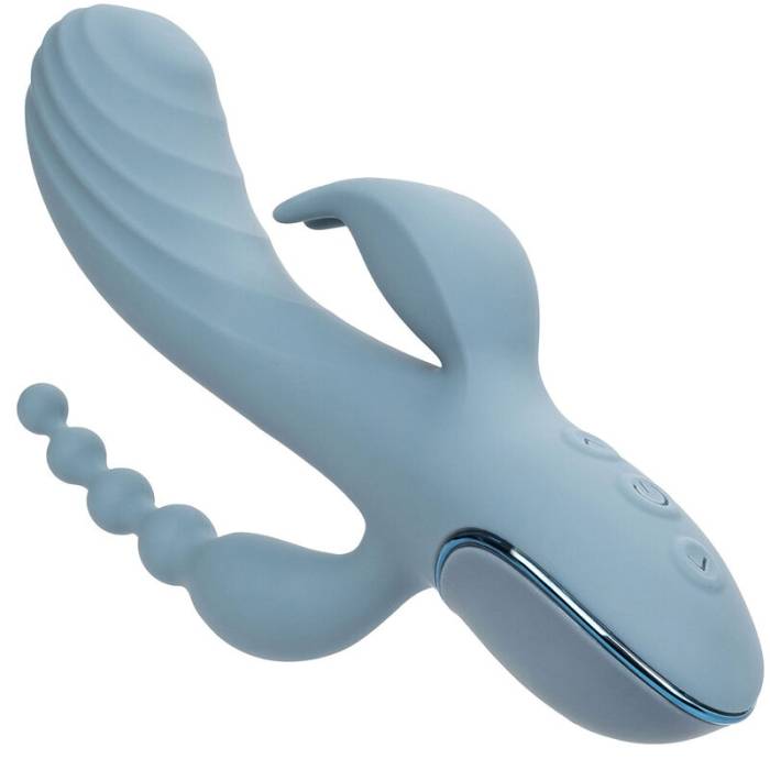 CALIFORNIA EXOTICS - VIBRADOR TRIPLO ECSTASY CINZA