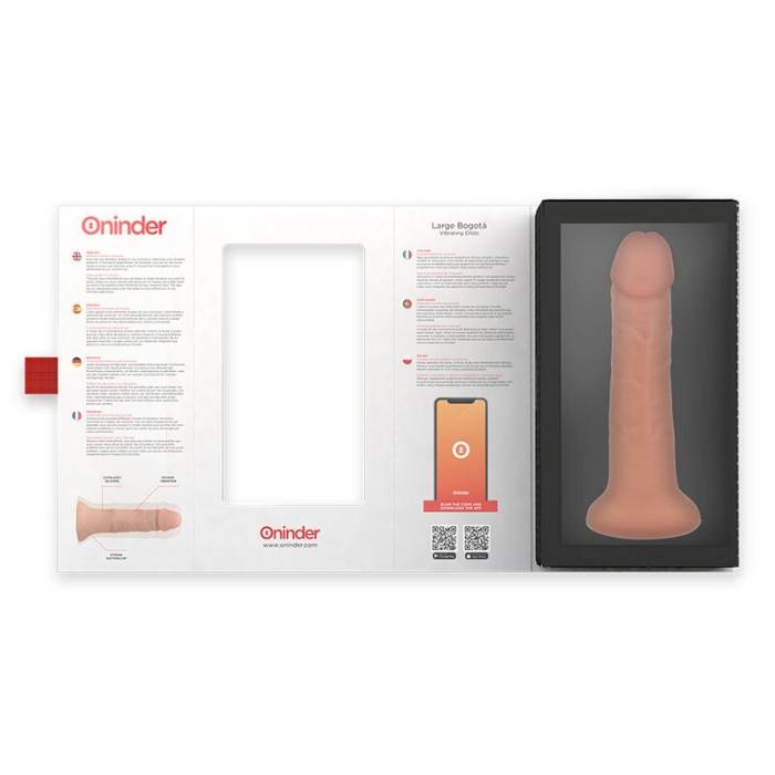 ONINDER - GRANDE VIBRADOR BOGOTÃ DILDO 9 VELOCIDADES NATURAL 22 CM -O- 4,5 CM - APLICATIVO GRATUITO