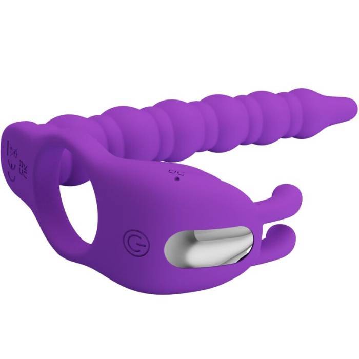 PRETTY LOVE - BLACKNEY ANÃIS PARA PÃNIS COM PLUG VIBRADOR