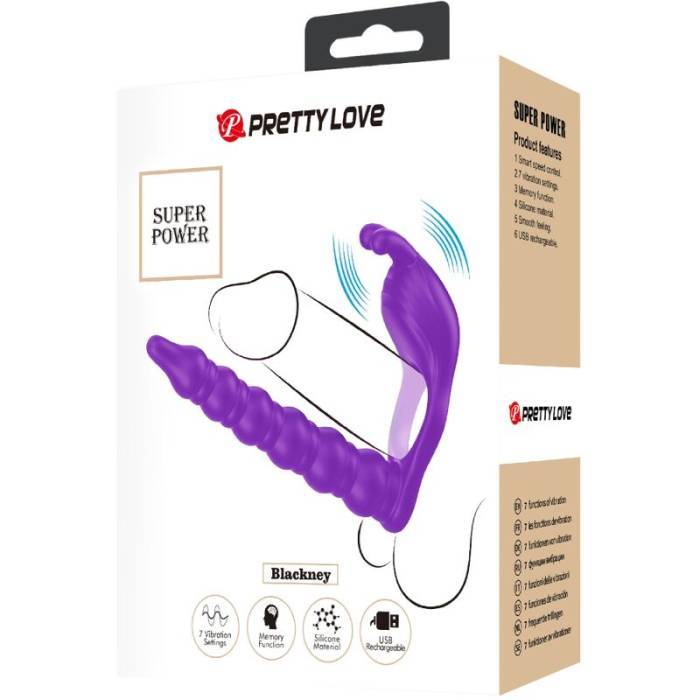 PRETTY LOVE - BLACKNEY ANÃIS PARA PÃNIS COM PLUG VIBRADOR