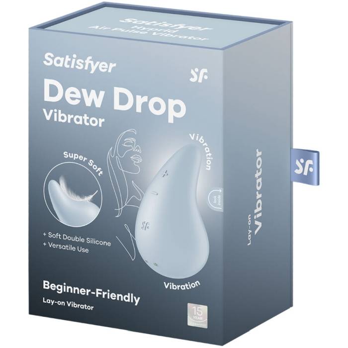 SATISFYER - VIBRADOR DEW GOTA LAY-ON AZUL