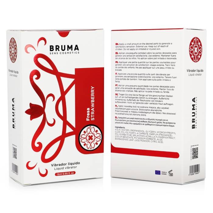 BRUMA - VIBRADOR LÍQUIDO ULTRA DESLIZANTE MORANGO 15 ML