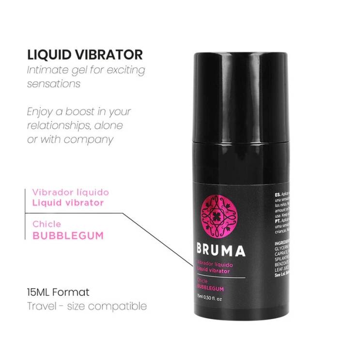 BRUMA - VIBRADOR LÍQUIDO ULTRA DESLIZANTE BUBBLEGUM 15 ML