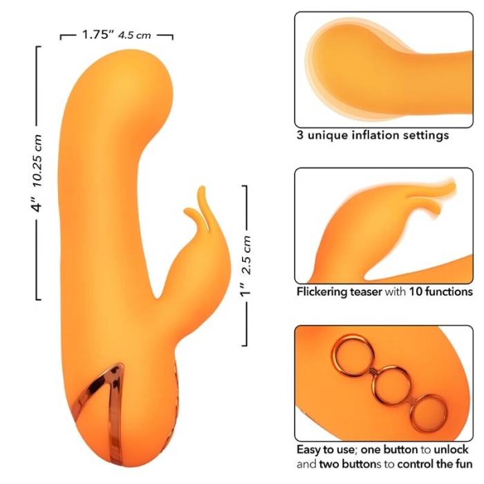 CALEXOTICS - VIBRADOR MONTECITO MUSE COELHO LARANJA POR CALIFORNIA DREAMING