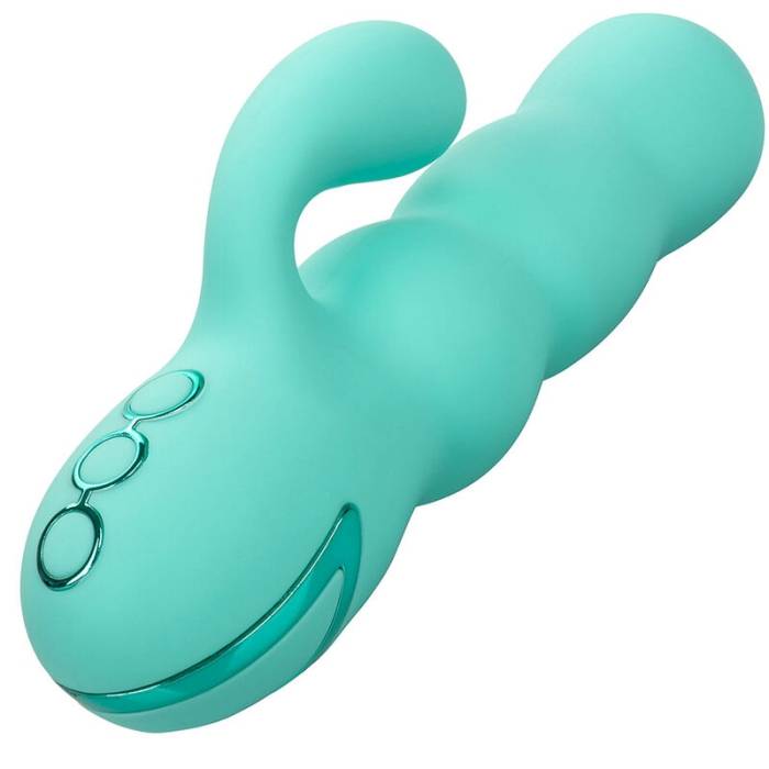 CALIFORNIA EXOTICS - VIBRADOR DEL MAR DIVA RABBIR AQUA GREEN POR CALIFORNIA DREAMING