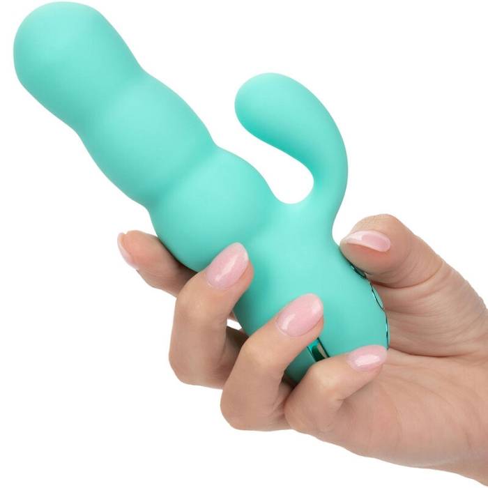 CALIFORNIA EXOTICS - VIBRADOR DEL MAR DIVA RABBIR AQUA GREEN POR CALIFORNIA DREAMING