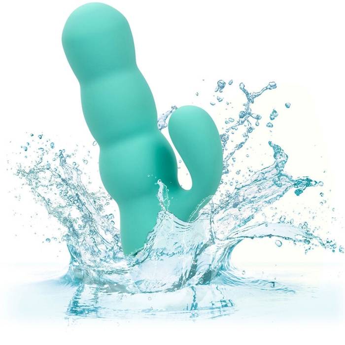 CALIFORNIA EXOTICS - VIBRADOR DEL MAR DIVA RABBIR AQUA GREEN POR CALIFORNIA DREAMING