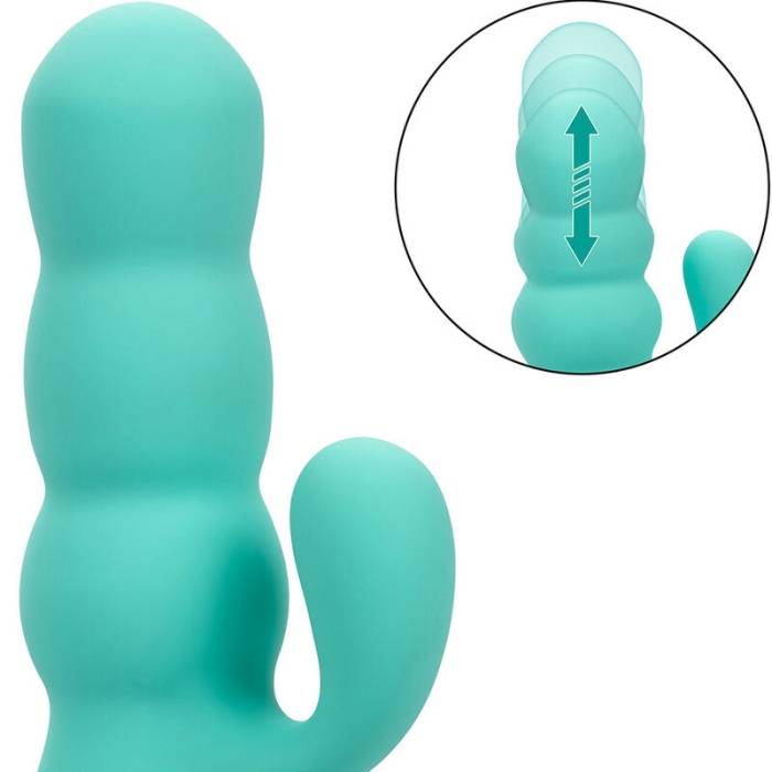 CALIFORNIA EXOTICS - VIBRADOR DEL MAR DIVA RABBIR AQUA GREEN POR CALIFORNIA DREAMING