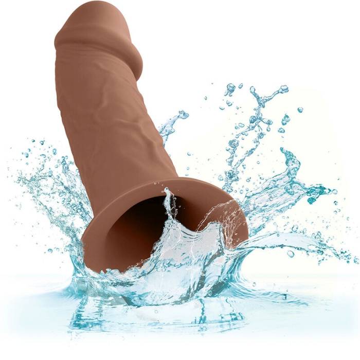 CALIFORNIA EXOTICS - PERFORMANCE MAXX LIFE-LIKE EXTENSION COM ARNÊS PELE MARROM