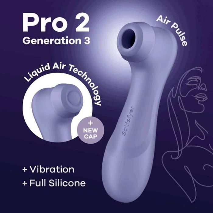 SATISFYER PRO 2 GENERATION 3 LIQUID AIR TECHNOLOGY - LILAC