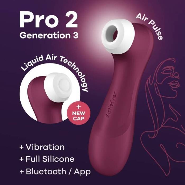 SATISFYER PRO 2 GENERACI N 3 - VINHO TINTO  BLUETOOTH &  APP