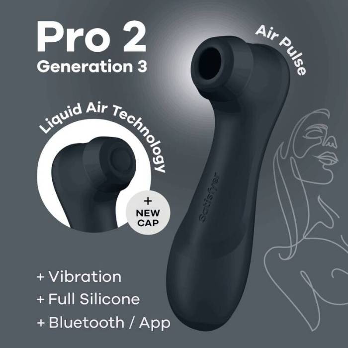 SATISFYER PRO 2 GENERACI N 3 - PRETO  BLUETOOTH &  APP