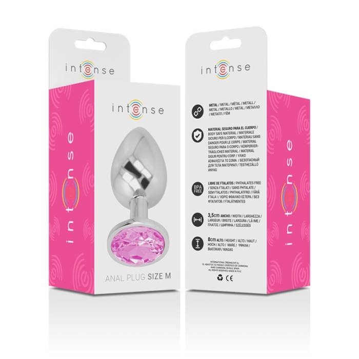 INTENSE - ANAL PLUG METAL PINK SIZE M