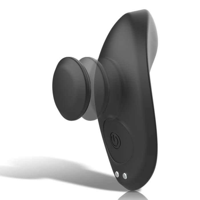 BLACK&SILVER - PRESTON VIBRATING PANTIE SILICONE RECHARGEABLE BLACK