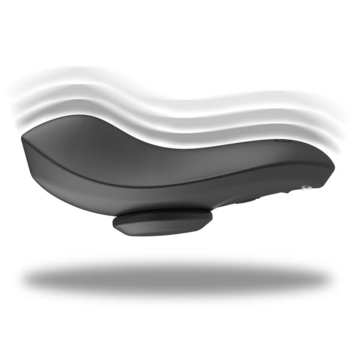 BLACK&SILVER - PRESTON VIBRATING PANTIE SILICONE RECHARGEABLE BLACK