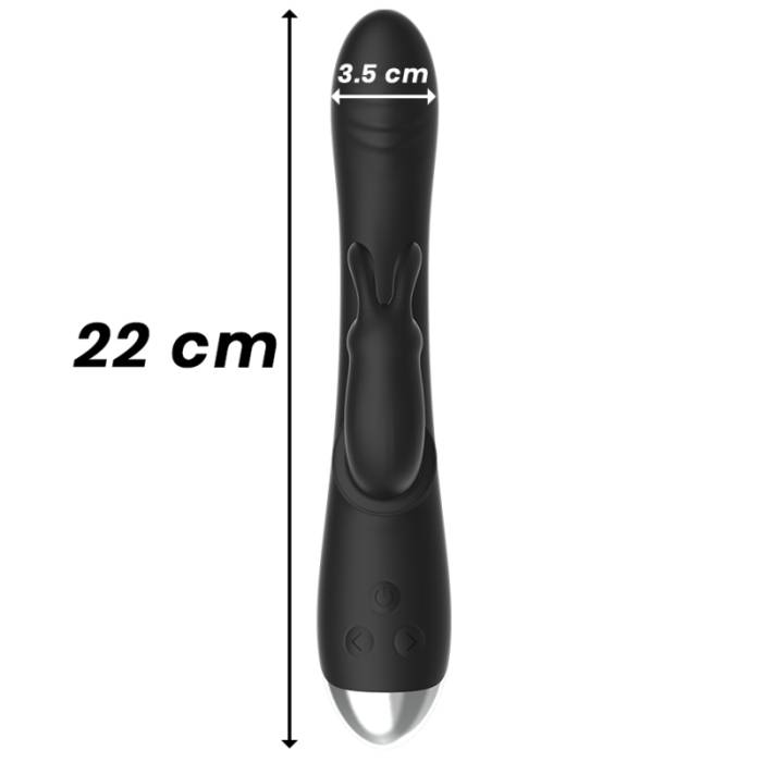 BLACK&SILVER - ADAM STIMULATING VIBE SILICONE RECHARGEABLE BLACK