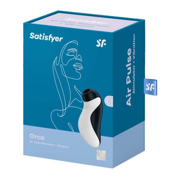 SATISFYER - SIMULADOR DE PULSO DE AR ORCA + VIBRAÇÃO