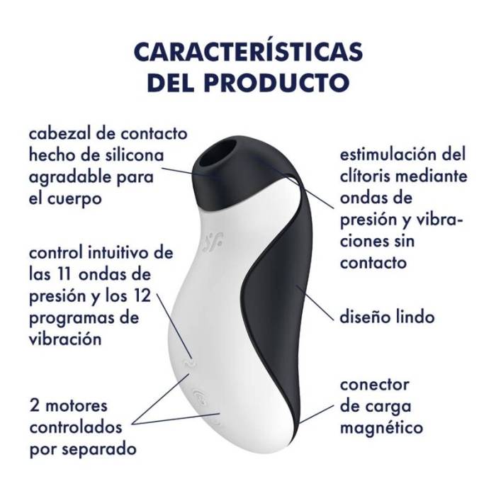 SATISFYER - SIMULADOR DE PULSO DE AR ORCA + VIBRAÇÃO