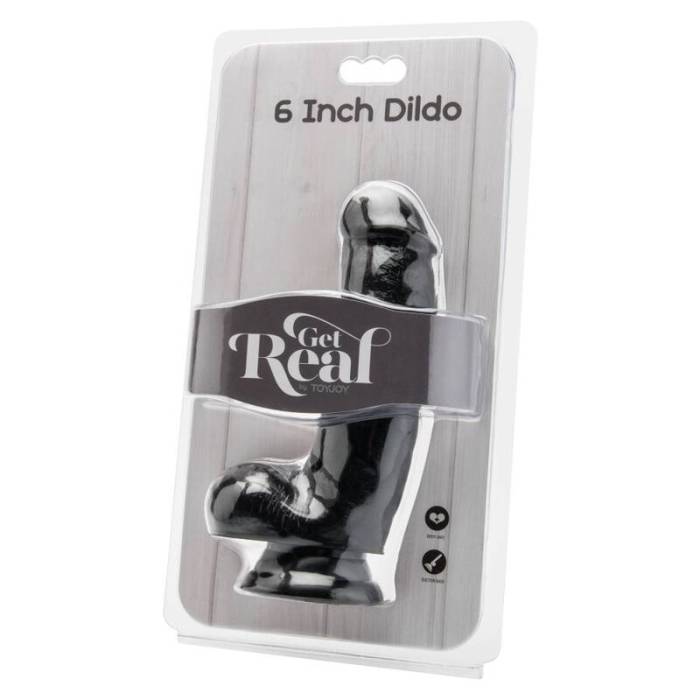 CAIA NA REAL - DILDO 12 CM COM BOLAS PRETAS