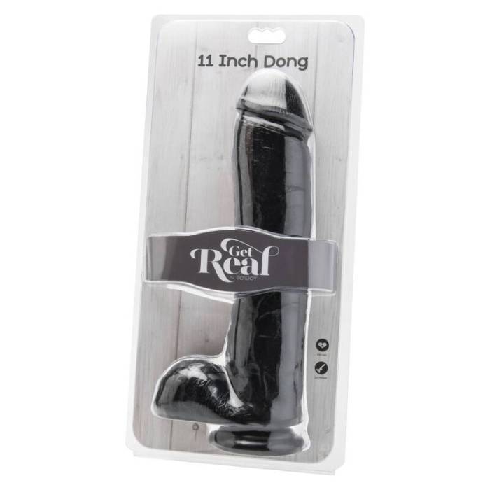 CAIA NA REAL - DILDO 28 CM COM BOLAS PRETAS