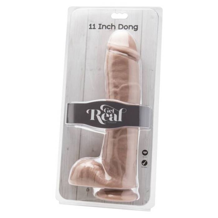 CAIA NA REAL - DILDO 28 CM COM PELE DE BOLAS