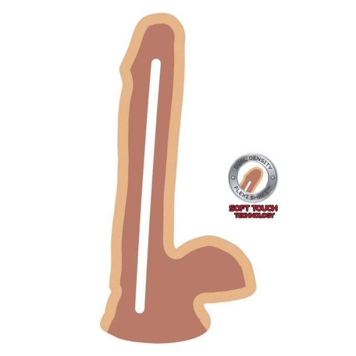 CAIA NA REAL - DILDO DE DUPLA DENSIDADE BOLAS DE 17 CM PELE
