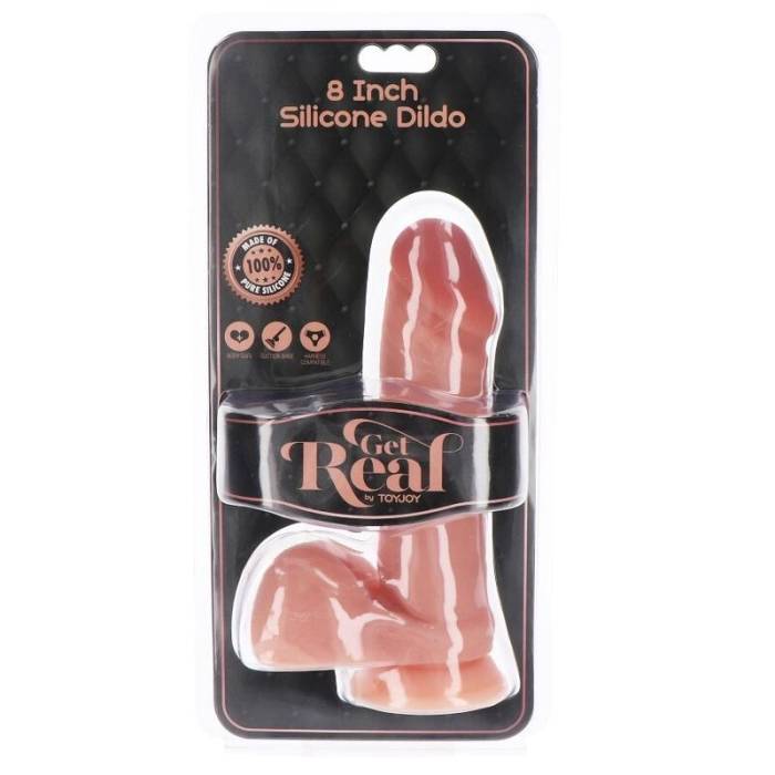 CAIA NA REAL - DILDO DE SILICONE 20,5 CM W BOLAS PELE