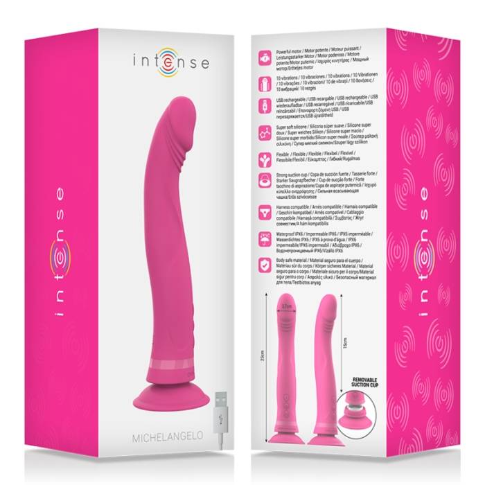 INTENSE - MICHELANGELO DILDO VIBRATOR SILICONE PINK