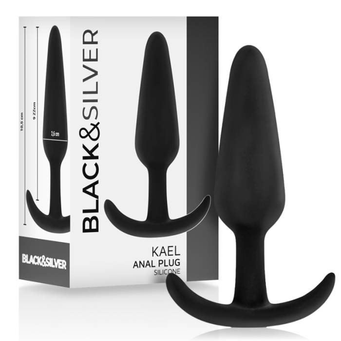 BLACK&SILVER - KAEL SILICONE LOOP ANAL PLUG SIZE M