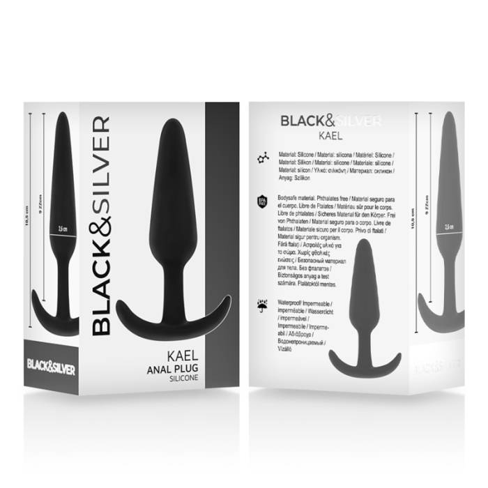 BLACK&SILVER - KAEL SILICONE LOOP ANAL PLUG SIZE M