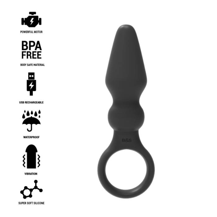 BLACK&SILVER - OZZY POWERFUL ANAL PLUG SILICONE